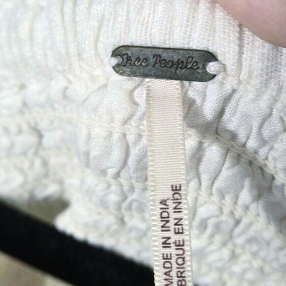 Free People Women’s Dress Boho Festival Embroidered Off-Shoulder Smocked Size S - Picture 11 of 14